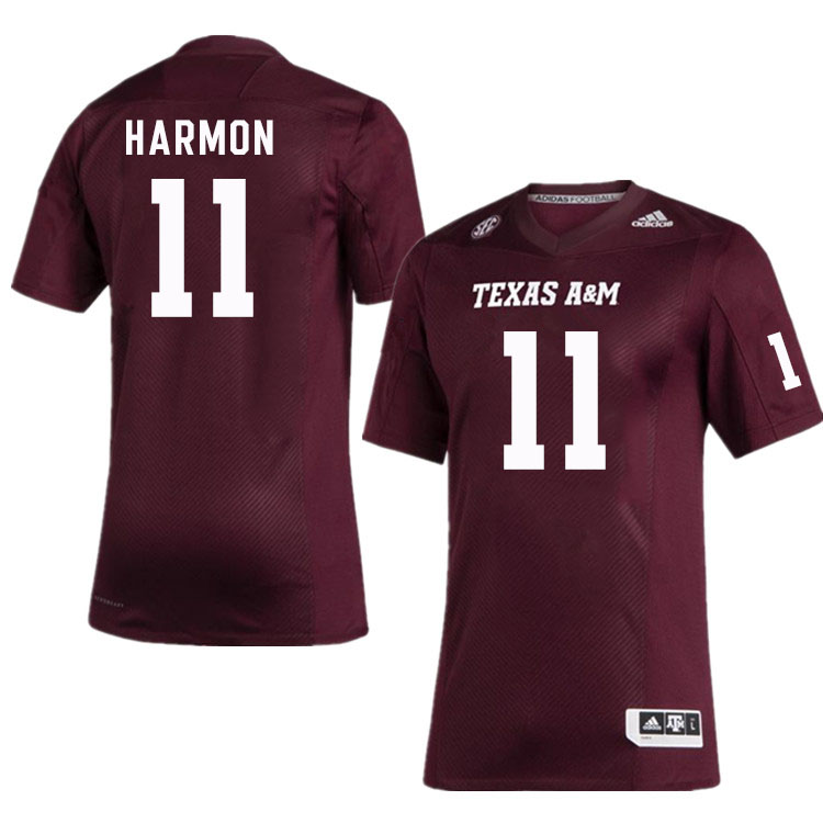 Men #11 Deuce Harmon Texas A&M Aggies College Football Jerseys Stitched Sale-Maroon